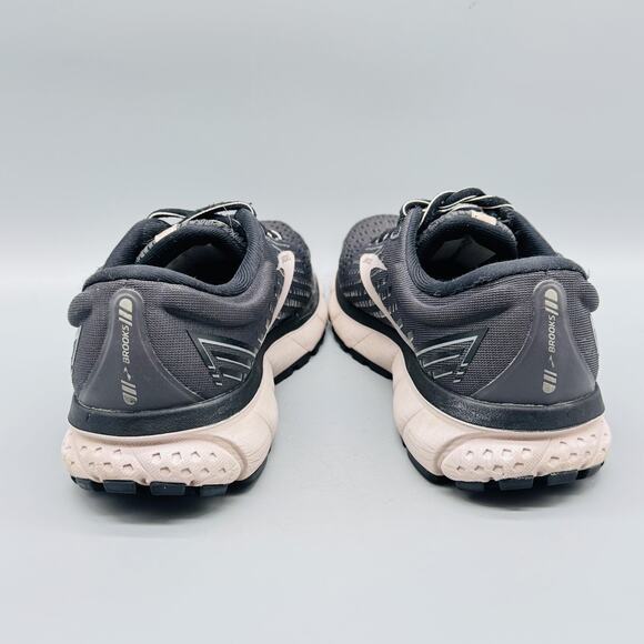Brooks Shoes Women 7.5 Gray Black Ghost Neutral Running Cushion Athletic Sneaker - Picture 8 of 13